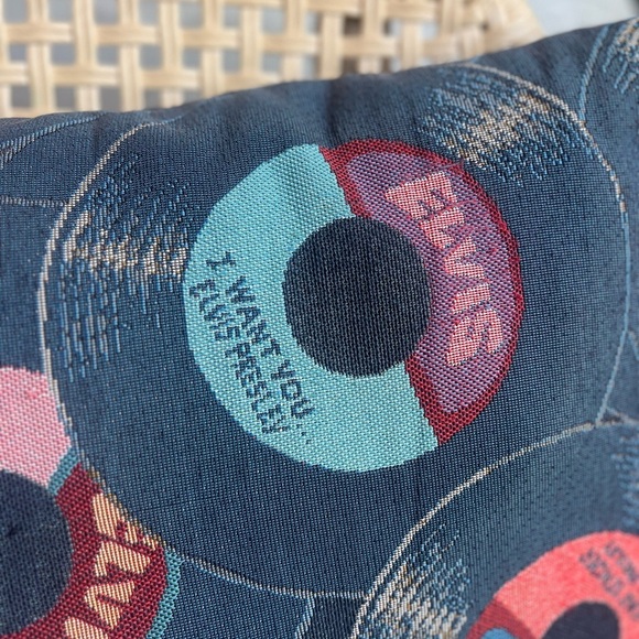 Vintage Elvis Presley Record Throw Pillow Rock n Roll Decor Tapestry Cushion MCM - Picture 3 of 6